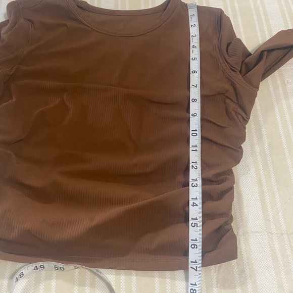 lululemon athletica All it Takes Ribbed Nulu Long sleeve shirt Roasted Brown - Picture 8 of 8